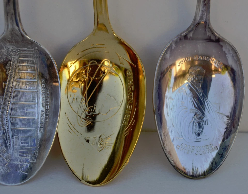 Collection Presidential Spoons JFK Adams Washington Jefferson Coca Cola 8 Total - Image 4 of 4