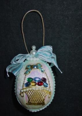 Vintage Zimonick's Happy Easter Basket Egg with Swarovski Crystals - #106E