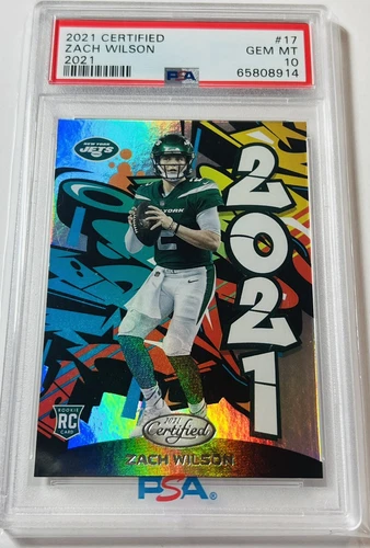 ZACH WILSON RC~PSA-10~2021 CERTIFIED “2021 GRAFFITI” ~Case Hit~SSP Rookie~Zack