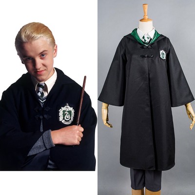 Cosplay Serpentard uniforme scolaire Draco Malfoy costume robe