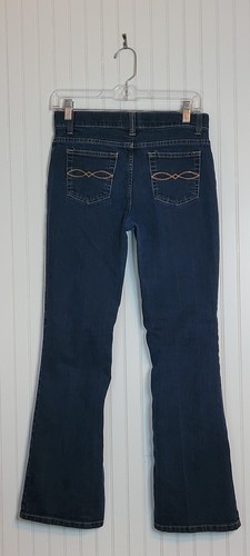 Girls Faded Glory Dark Straight Leg Jeans Size 16S - Picture 3 of 6