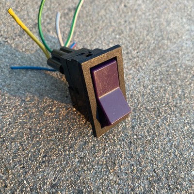 Volvo 240 Purple Dash Switch Rare Auxiliary W/ Connector Nice 242