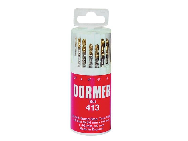 Dormer A094 No.419 HSS TiN Coated Drill 19 Piece Set 1.00mm-10.00mm x 0.5mm - Image 2