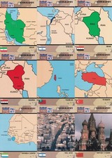 12 CARD PRO SET DESERT STORM GEOGRAPHY LOT.