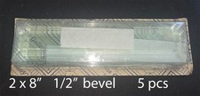 New 2" x 8" Clear Bevel Glass with sharp 1/2" bevels made is USA years ago