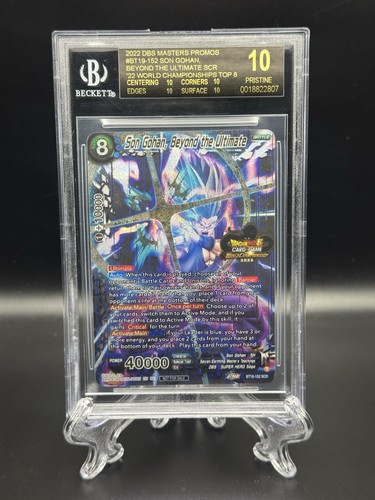 BLACK LABEL BGS 10 Son Gohan, Beyond the Ultimate SCR Foil BT19-152 2022 WC22