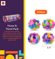 ADN Stress Balls Set 4 Colorful Squeeze Sensory Toy Anxiety Relief Kids Adults S