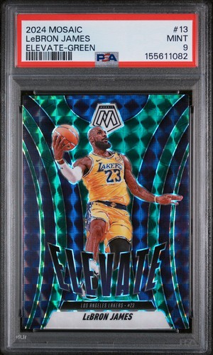 LeBron James [Green] #13 2024 Panini Mosaic Elevate card