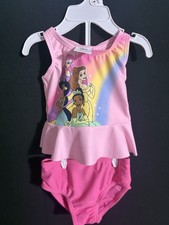 Baby Girl Disney Princess 2 Piece Bathing Suit Size 12 Months NWT