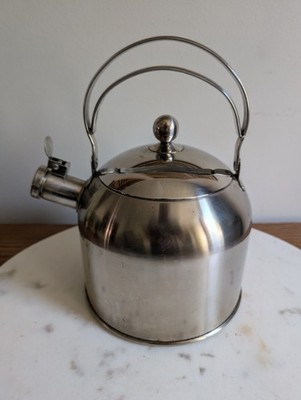 MasterClass Stainless Steel Whistling Tea Kettle Induction Compatible Teapot