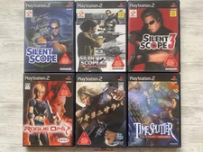 SONY PS2 Silent Scope 1 2 3 & Rogue Ops & Tsukiyo ni Saraba & Time Splitter set