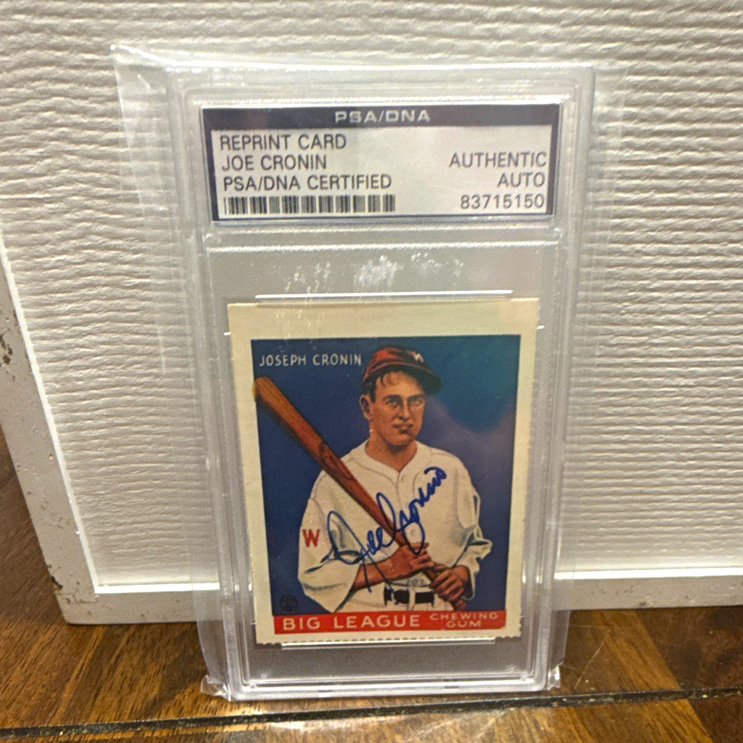 1933 Goudey Big League Chewing Gum R319 Joe Cronin #63 Auto PSA 83715150