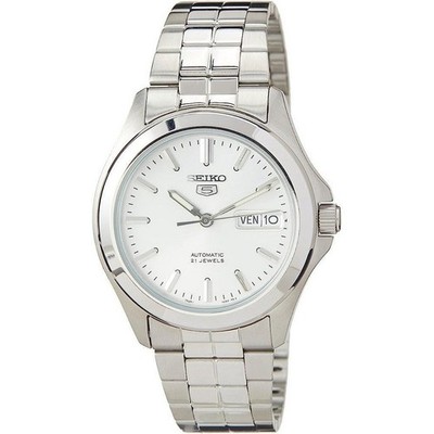 Seiko 5 Automatic 21 Jewels Day/Date Stainless Steel SNKK87K1 30M Mens Watch