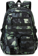 Stylish 18" Green Backpack for Boys - Perfect for School Everyday Use