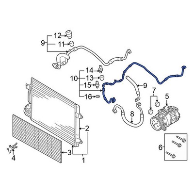 For Volkswagen Jetta 05-14 Volkswagen 1K0820741BE A/C Refrigerant Liquid Hose