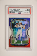 2020 Panini Prizm Red/White/Blue Justin Herbert PSA 10 #325