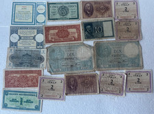 Lot of WW2 Era Banknotes & Coupons - France, Italy, Austria & Algeria