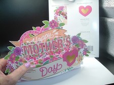 Mother's Day Pop up 3D Greeting Card   Beautiful Large Floral Bouquet FREE SH