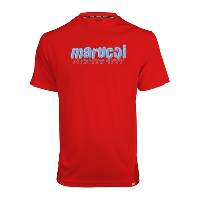 Marucci Nightshift Adult Baseball Performance T-Shirt - Red - Large
