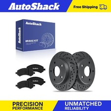 Front Drilled Slotted Brake Rotors Ceramic Pads For Dodge Dakota 2010