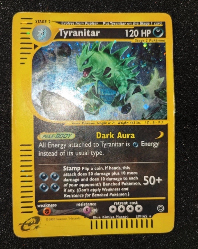 Pokemon Card-Tyranitar-29/165-Expedition- Holo-ENG-LP