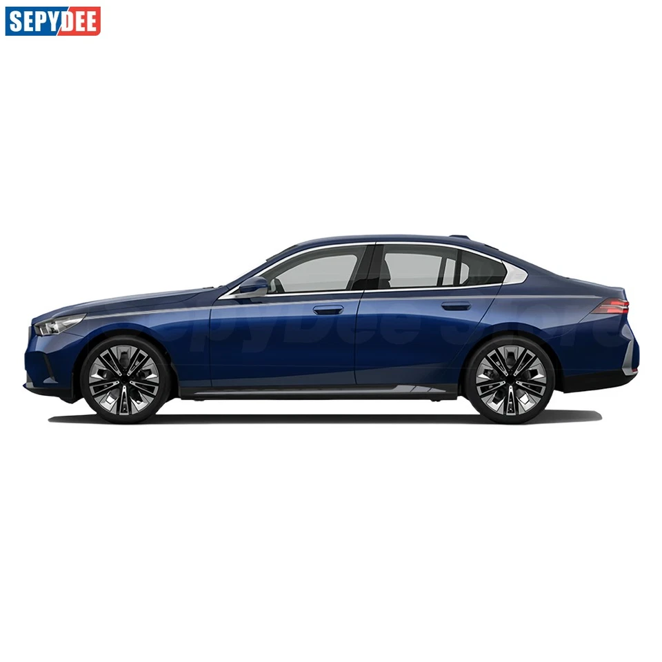 Calcomanía de vinilo a rayas laterales de puerta línea de cintura superior para BMW G60 G61 serie 5 2024 2025 Foto 4 de 4