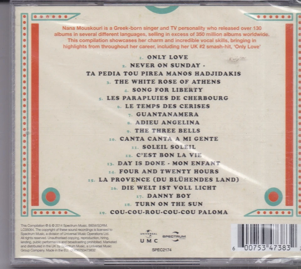 Nana Mouskouri-The White Rose Of Athens The Best Of Cd album Sealed - Bild 2 von 2