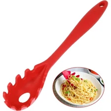 Silicone Pasta Fork Spaghetti Server Spoon High Heat Resistant Non Stick