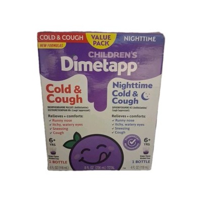 Children's Dimetapp TRIPLE PACK Cold & Cough & Nighttime 4 Oz Each