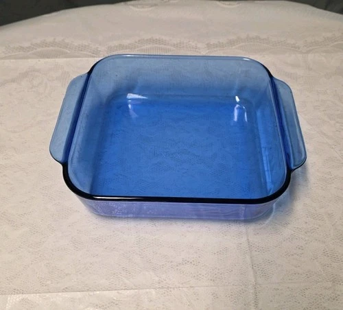 Pyrex Vintage Cobalt Blue Casserole Dish 8x8x2 Inch 222-R