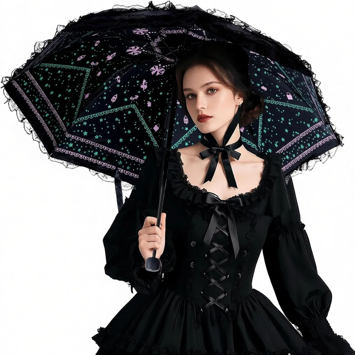 black umbrella dress for women Womens Full Umbrella Black Dress Indian Princess