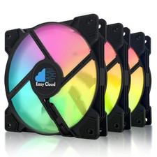 120mm ARGB Fans 4PIN PWM Computer Case Cooler Up to 1600 120 120 25mm, Black