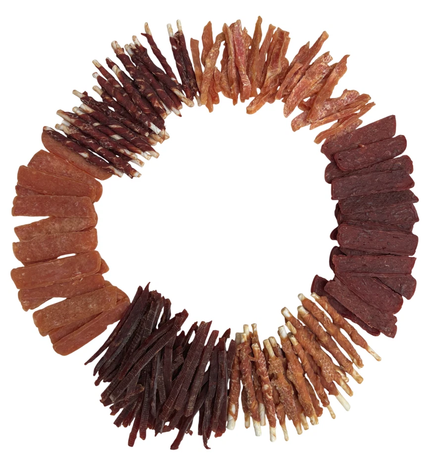 1,5 kg Hundesnack Set von Huhn & Ente 6 x 250 g Hundefutter Leckerli Nr. 005.029