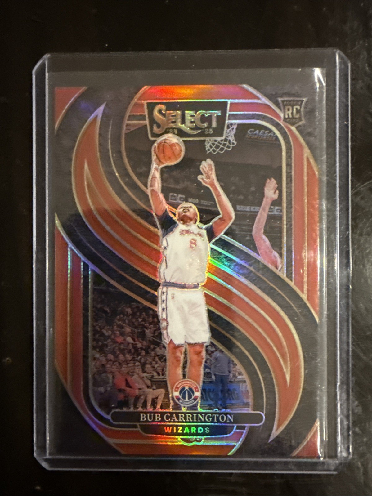 2024-25 Panini Select - Premier Level Bub Carrington #197 Red Prizm /199 (RC)