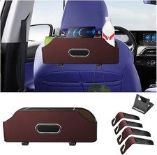 Car Seat Back Organizer with Cup Holder and Tissue Box Headrest Hanging Storage