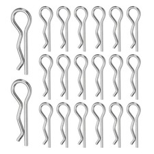 50 Pcs Hitch Pin Clip, 1mm x 18mm R Clips 304 Stainless Steel, Silver