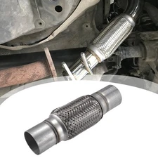 60x260mm Universal Car Exhaust Joint with Welding Extension Pipe Silver Tone