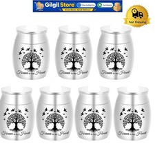 Forever in My Heart - 7pcs Stainless Steel Mini Urns for Human Ashes Keepsakes
