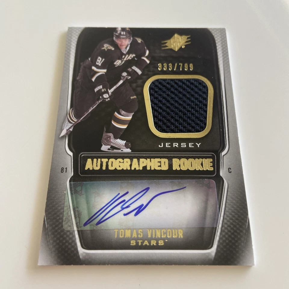 NHL Card-Tomáš Vincour-Autographed Rookie Jersey-SPx 2011-12-Dallas - Bild 1 von 2