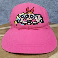Vintage Powerpuff Girls Hat Cap Snap Back Pink YOUTH Size Cartoon Network 2000s