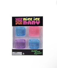 NeeDoh Nice Ice Baby 4 pack, Set of Four Nee Doh Mini Nice Cube Pink Blue Purple