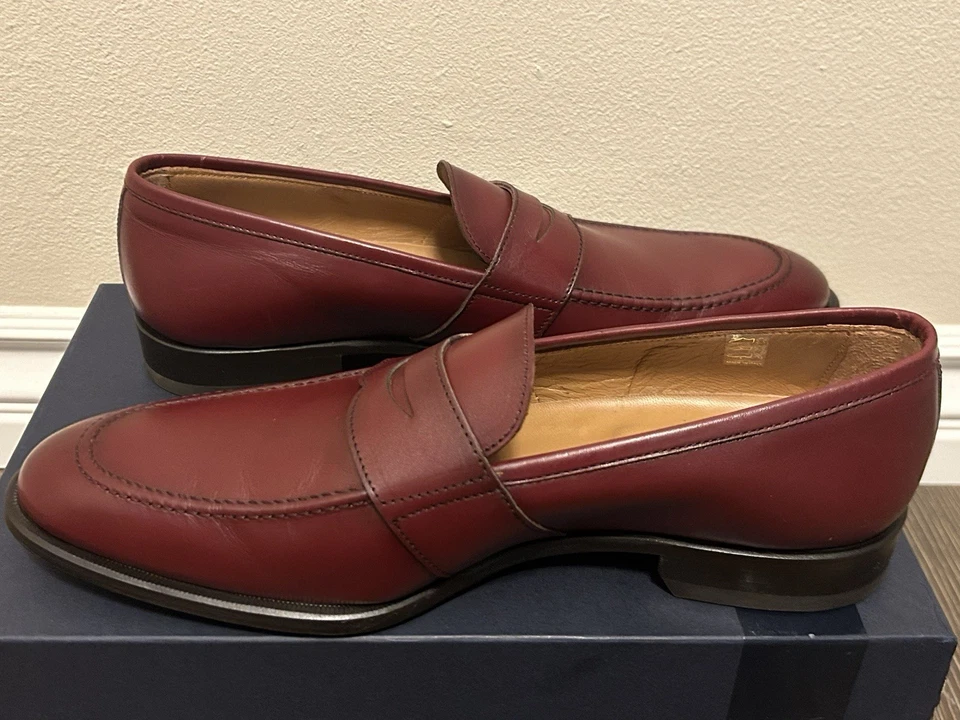 Nuevo Mocasín Paul Stuart Bane Cuero Penny Burdeos Oxblood Allen Para Hombres Talla 11 Foto 3 de 4