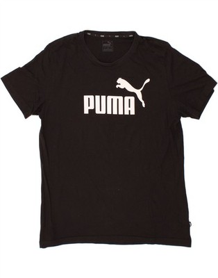 PUMA Mens Graphic T-Shirt Top Large Black BO10