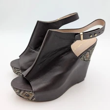 Charles by Charles David Ames Wedge Sandal Women's Dark Brown Size US8M EU38.5