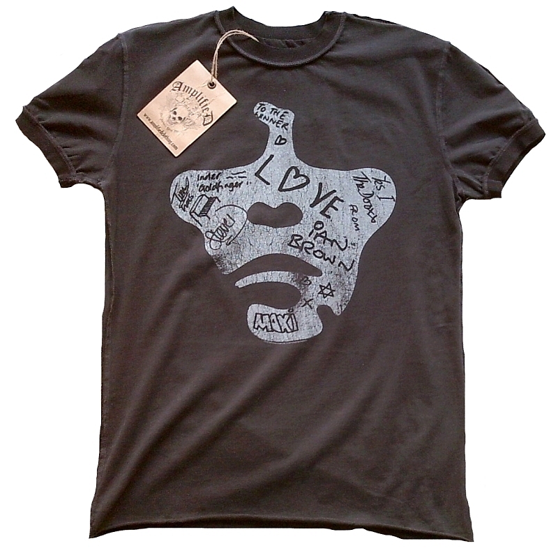 Amplified Ian Brown Grafiti Cara Amor Tatuaje Falda Star Vintage Diseño Camisa S