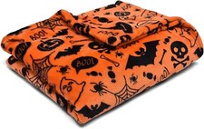 Image of Halloween Duvet Cover Bedding Set Flying Witches Reversible GLOW IN THE DARK