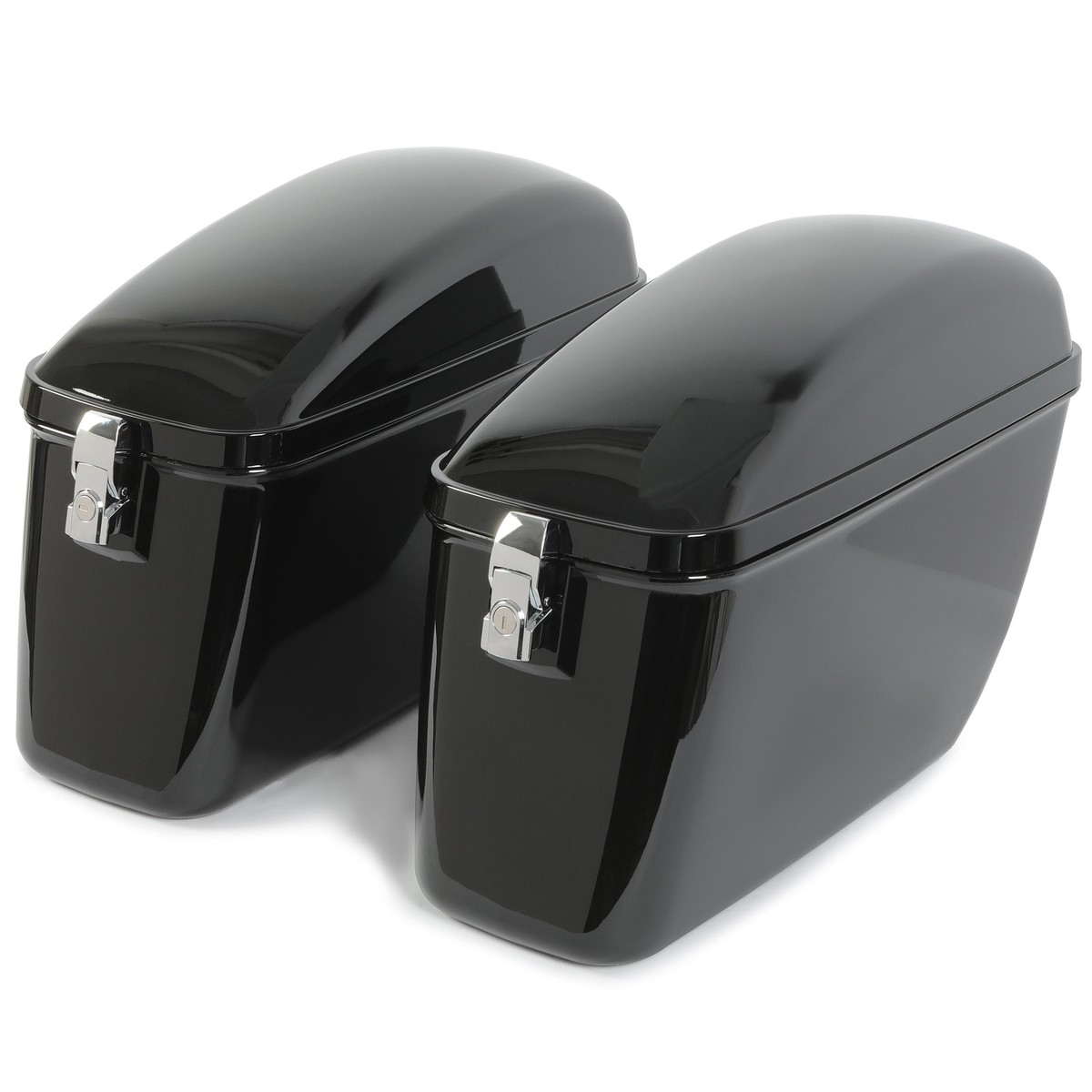 Vivid Black Hard Saddle Bag SaddleBags For Dyna V-Rod Vstar 650