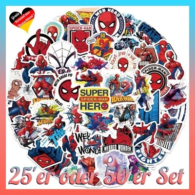 MARVEL SPIDERMAN STICKER ⭐️ 25/50 Spiderman Aufkleber Wasserfeste Sticker Bomb - Bild 1 von 4