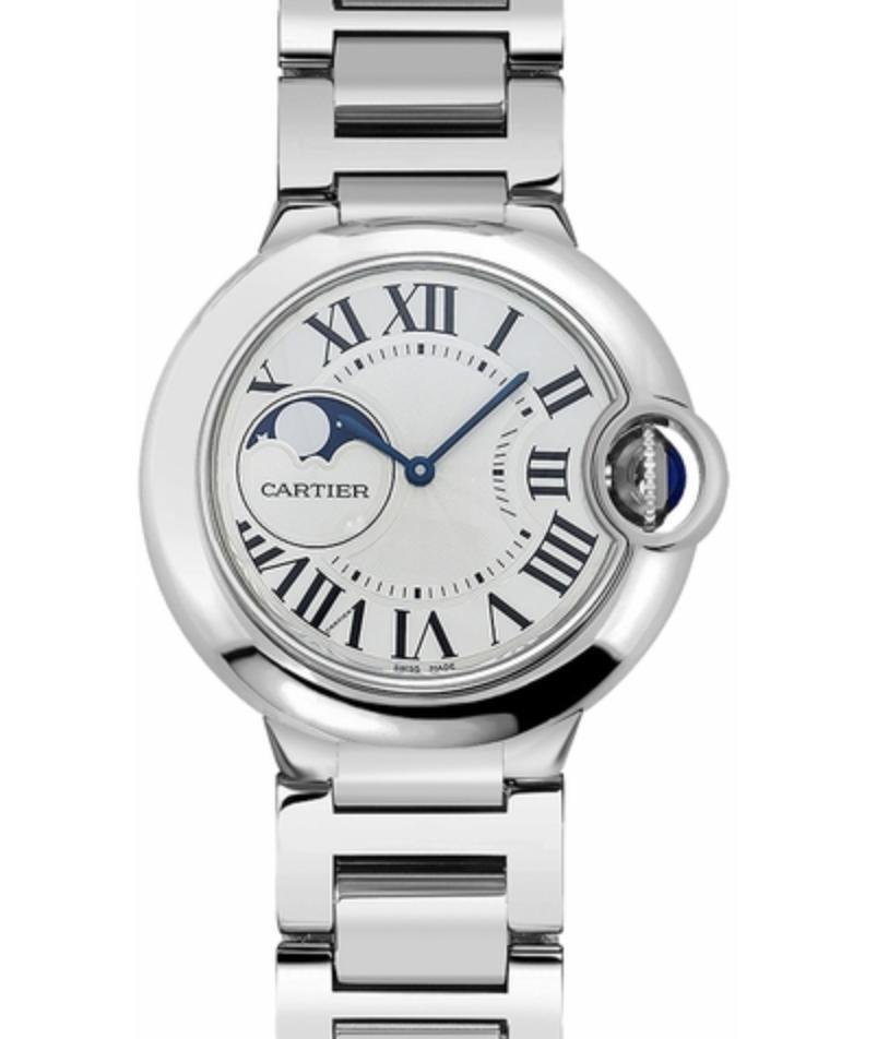 Cartier Ballon Bleu Moonphase 37mm Automatic Watch Box Papers