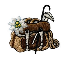 Traditional Backpack - Patch Iron On Patch Applique 9189 Hiking Alps